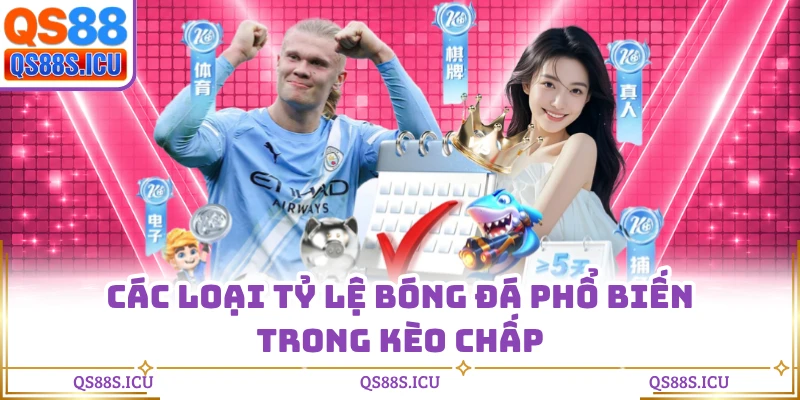 Các loại tỷ lệ bóng đá phổ biến trong kèo chấp