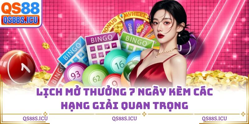 Lịch mở thưởng 7 ngày kèm các hạng giải quan trọng